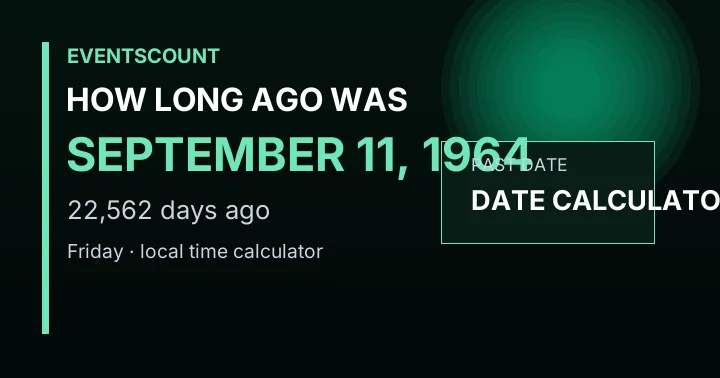 How Long Ago Was September 11, 1964?