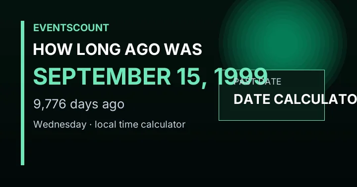 How Long Ago Was September 15, 1999?