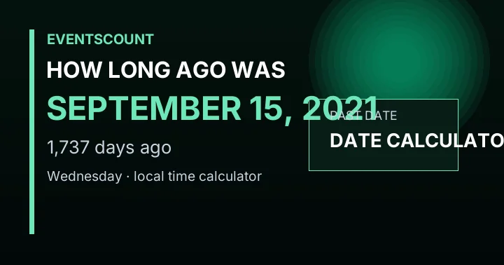How Long Ago Was September 15, 2021?