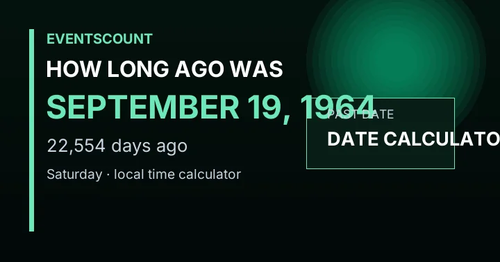 How Long Ago Was September 19, 1964?