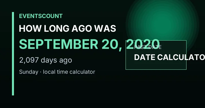 How Long Ago Was September 20, 2020?
