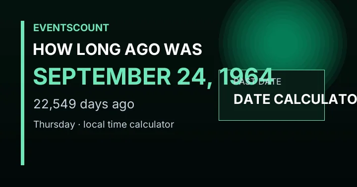 How Long Ago Was September 24, 1964?