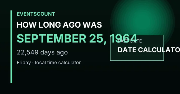 How Long Ago Was September 25, 1964?