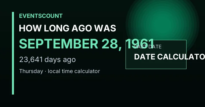 How Long Ago Was September 28, 1961?