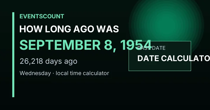How Long Ago Was September 8, 1954?