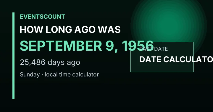 How Long Ago Was September 9, 1956?