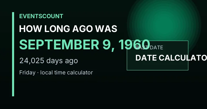 How Long Ago Was September 9, 1960?