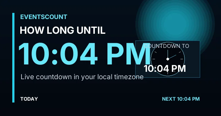 How Long Until 10:04 PM?
