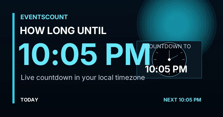 How Long Until 10:05 PM?