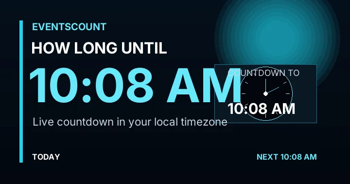 How Long Until 10:08 AM?