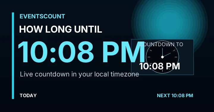 How Long Until 10:08 PM?