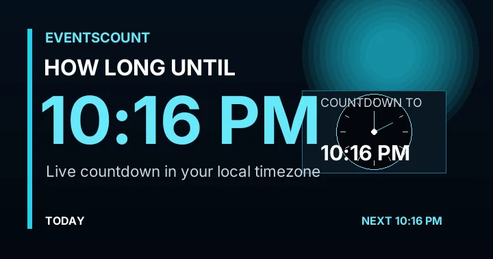 How Long Until 10:16 PM?
