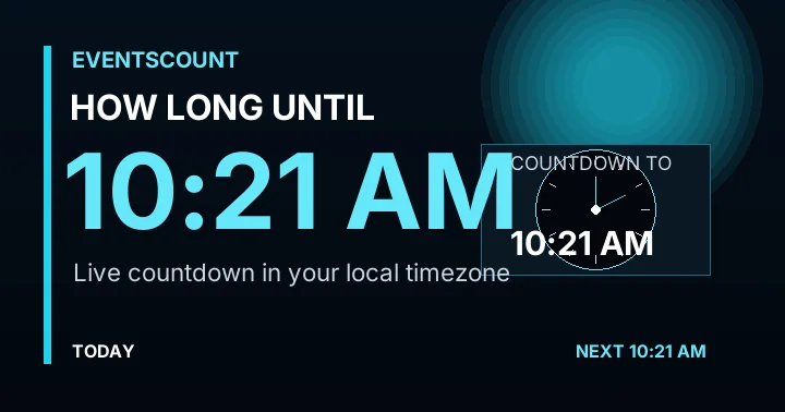 How Long Until 10:21 AM?