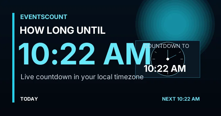 How Long Until 10:22 AM?