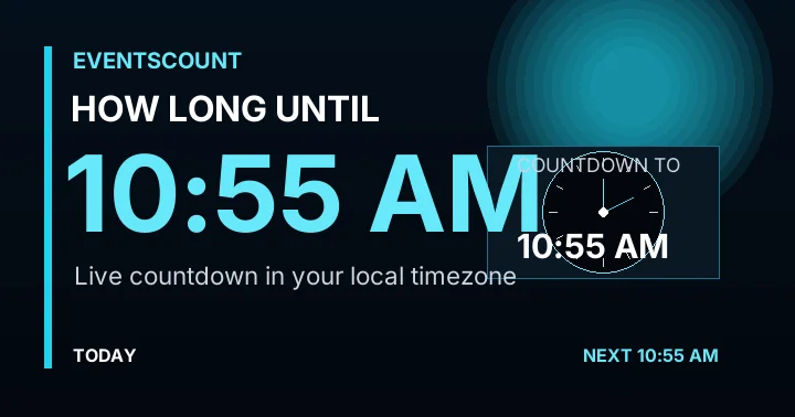 How Long Until 10:55 AM?