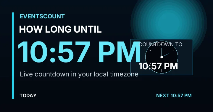 How Long Until 10:57 PM?