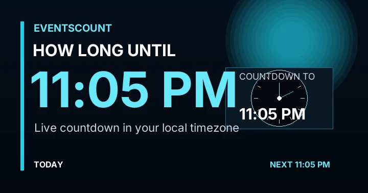 How Long Until 11:05 PM?