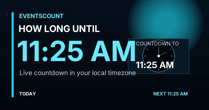 How Long Until 11:25 AM?