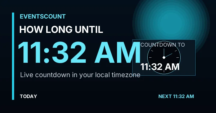 How Long Until 11:32 AM?