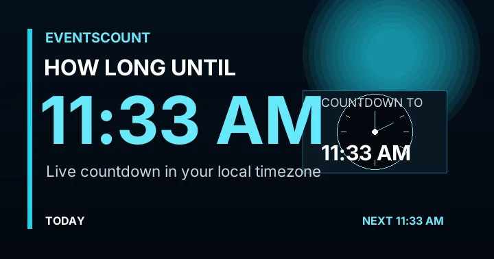 How Long Until 11:33 AM?