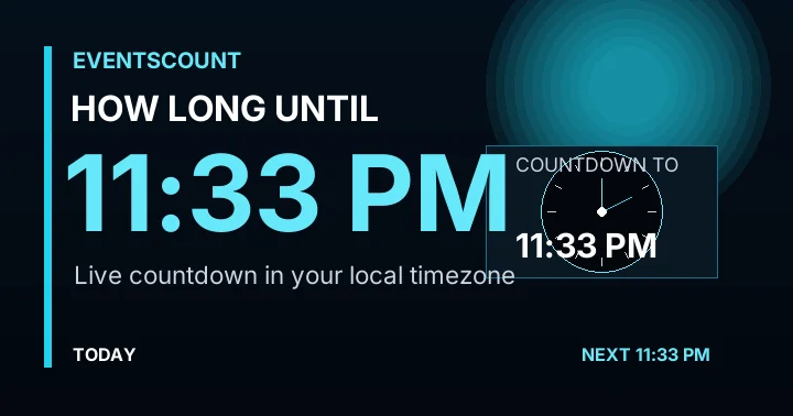 How Long Until 11:33 PM?
