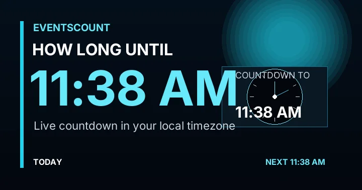 How Long Until 11:38 AM?