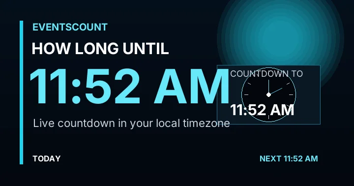 How Long Until 11:52 AM?
