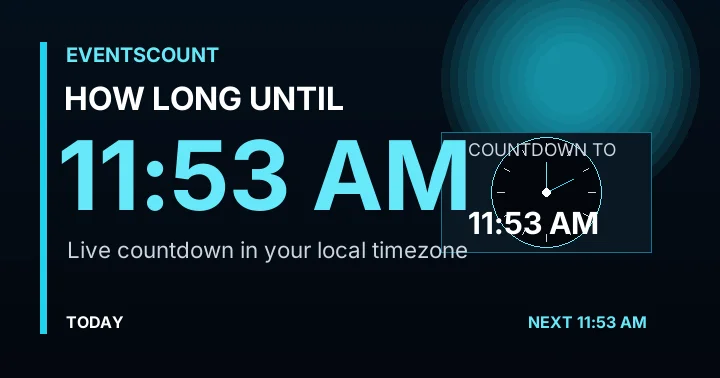 How Long Until 11:53 AM?