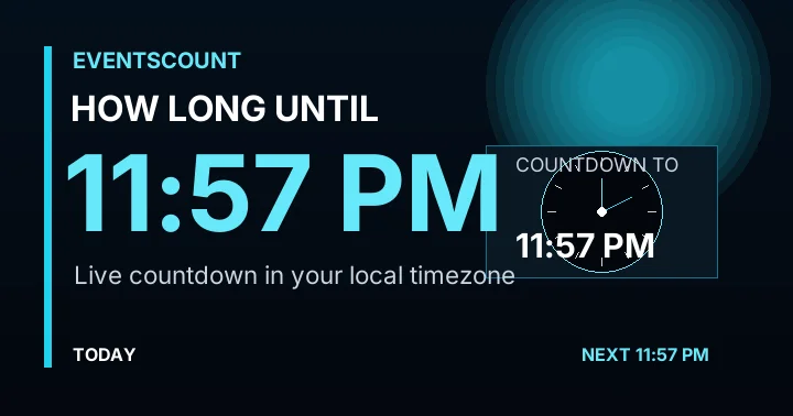 How Long Until 11:57 PM?