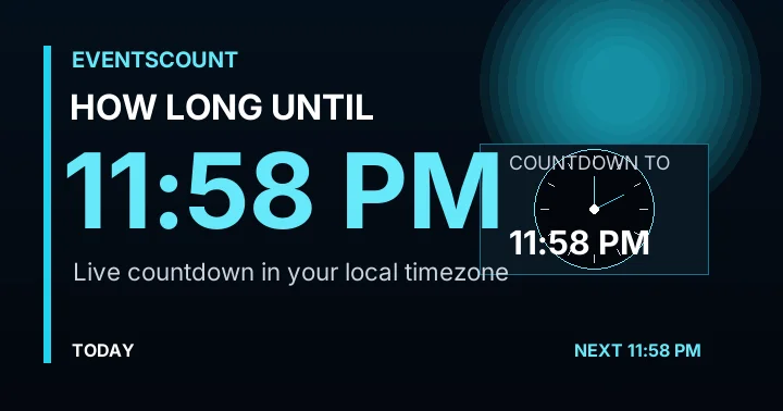 How Long Until 11:58 PM?