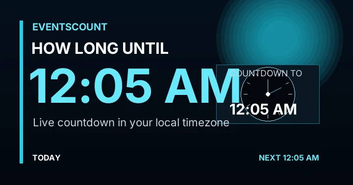 How Long Until 12:05 AM?
