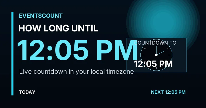 How Long Until 12:05 PM?