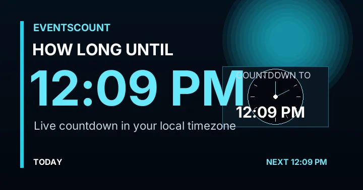 How Long Until 12:09 PM?