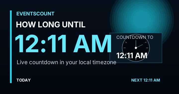 How Long Until 12:11 AM?