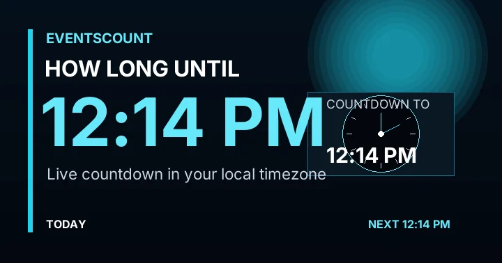 How Long Until 12:14 PM?