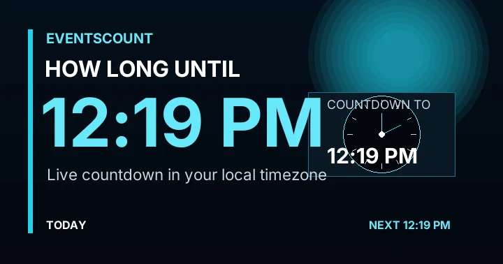 How Long Until 12:19 PM?