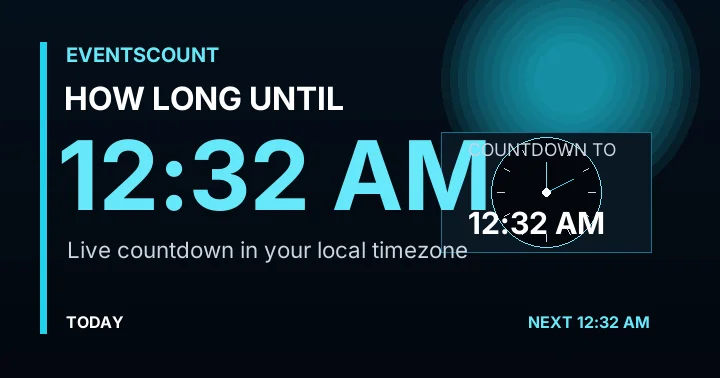 How Long Until 12:32 AM?