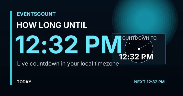 How Long Until 12:32 PM?