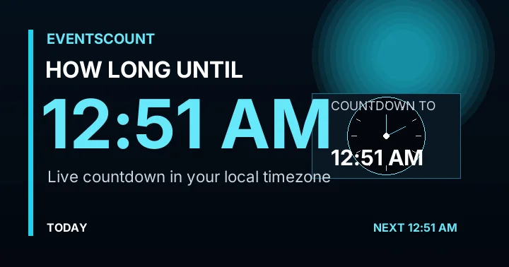 How Long Until 12:51 AM?