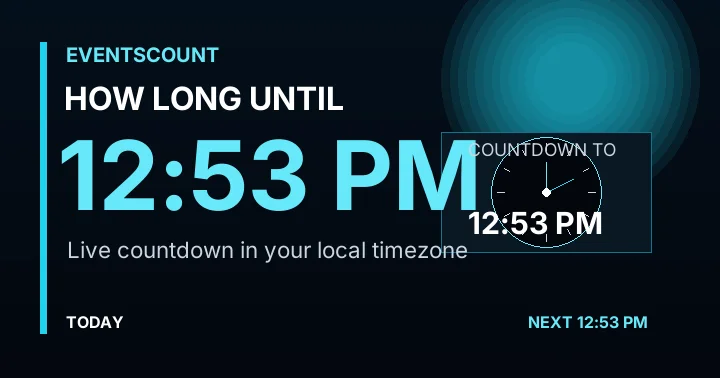 How Long Until 12:53 PM?