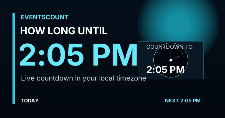 How Long Until 2:05 PM?