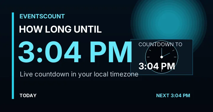 How Long Until 3:04 PM?