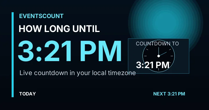 How Long Until 3:21 PM?