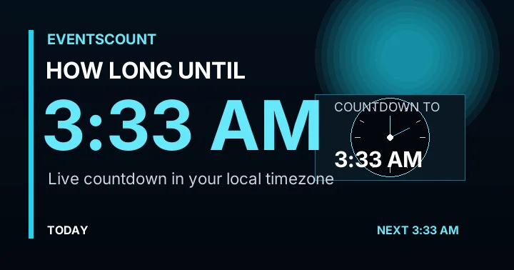 How Long Until 3:33 AM?