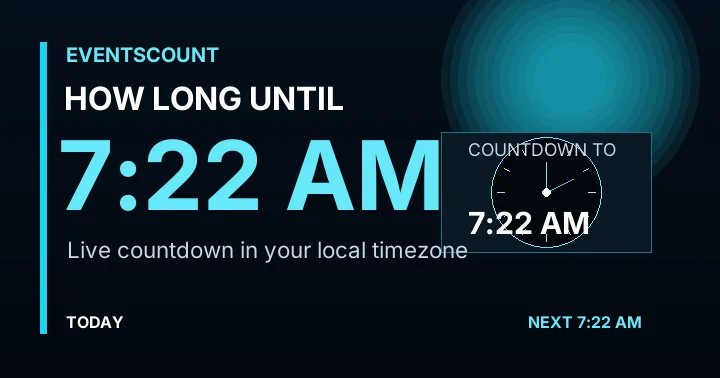 How Long Until 7:22 AM?