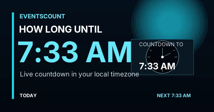 How Long Until 7:33 AM?