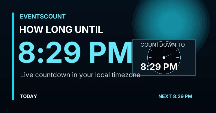 How Long Until 8:29 PM?