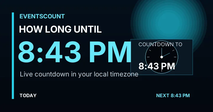 How Long Until 8:43 PM?