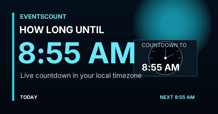 How Long Until 8:55 AM?