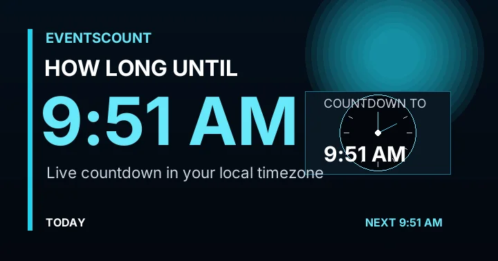 How Long Until 9:51 AM?